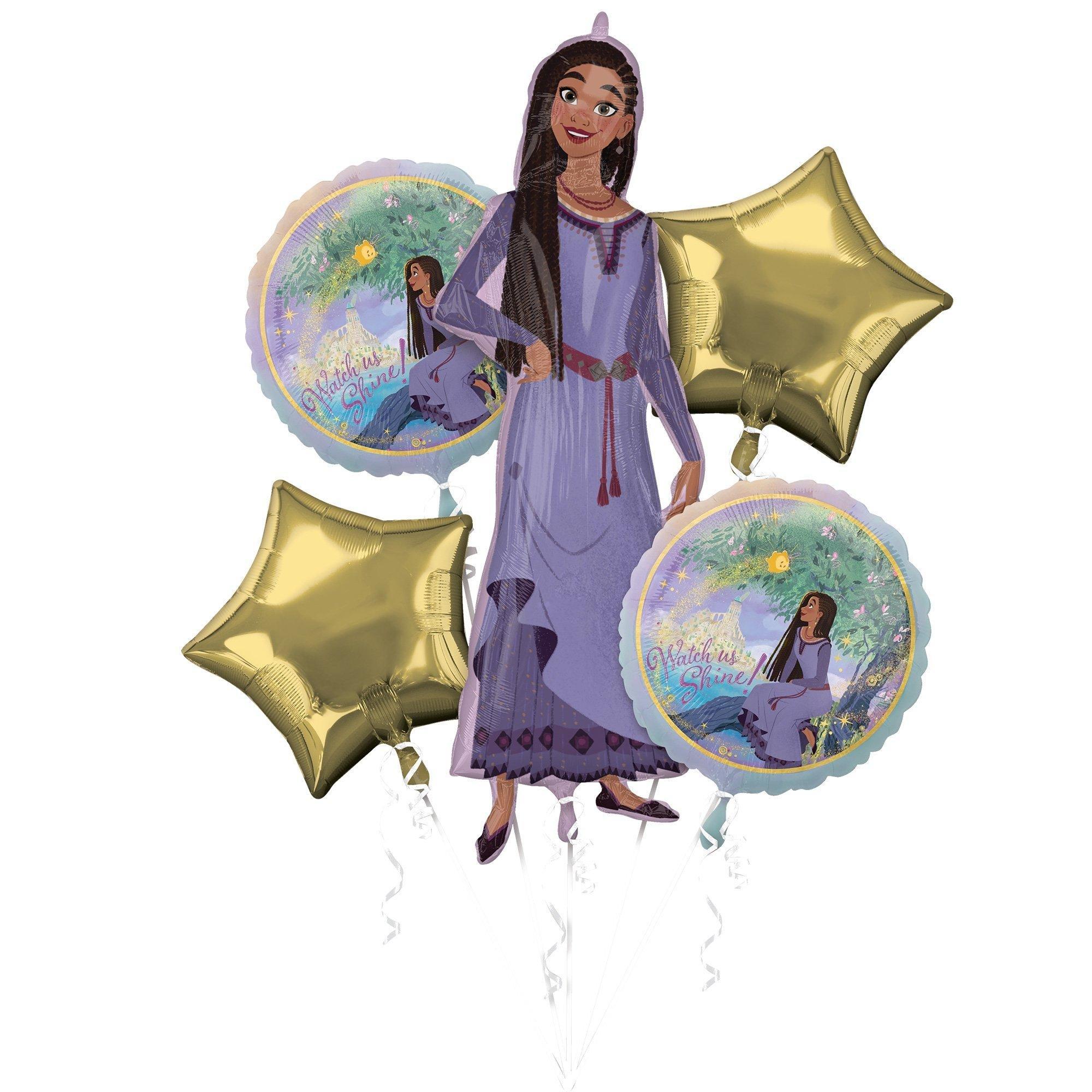 Asha Foil Balloon Bouquet, 5pc - Disney Wish